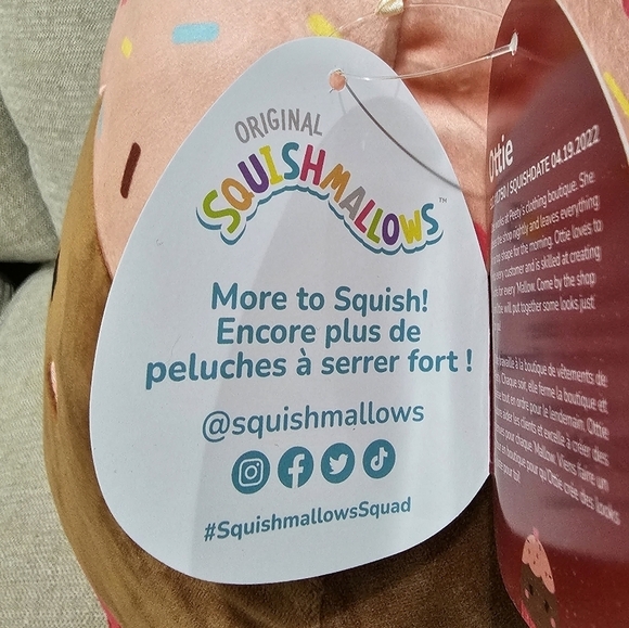 Squishmallow Kellytoy Valentine Squad Plush Toy, 12" Ottie The Cupcake, NWT - Picture 5 of 8